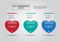 Business infographic heart vector banner Royalty Free Stock Photo
