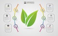 Business infographic with icons. Ecology concept. Vector