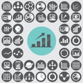 Business infographic icons set. Royalty Free Stock Photo