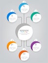 Business infographic labels template with 8 options.Creative concept for infographic