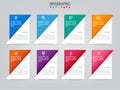 Business infographic labels template with options. Creative template for presentation