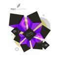 Business infographic polygeometric template in attractive style Royalty Free Stock Photo