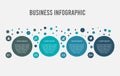 Business infographic with 4 steps