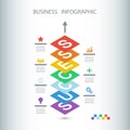 Business infographic. Success. Isometric design infographic concept. Royalty Free Stock Photo