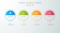 Business infographic template the concept is circle option step with full color icon can be used for diagram infograph chart