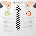 Business infographic template. Modern design. Pros and cons. Vector illustration