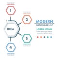 Business Infographic Template. Modern Hexagonal Infographics Tim