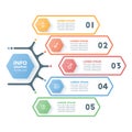 Business Infographic Template.Modern Hexagonal Infographics Time