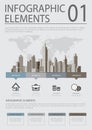 Business infographic template set. Vector illustration. Royalty Free Stock Photo