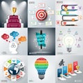 Business infographic template set. Royalty Free Stock Photo