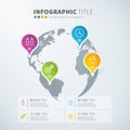 Business infographic world statistics with icons