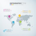 Business infographic world statistics template with icons