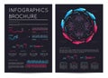 Business infographics brochure with various charts