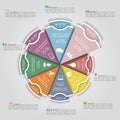 Business Infographics circle modern style. Vector