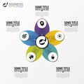 Business infographics. Circular infographic with 5 options