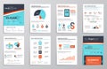 Business infographics elements for corporate brochures Royalty Free Stock Photo