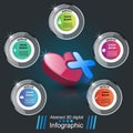 Health icon. 3D Medical infographic. Royalty Free Stock Photo