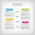 Business infographics with soft gray boxes and