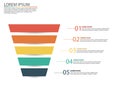 Business infographics with stages of a Sales Funnel