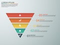 Business infographics with stages of a Sales Funnel