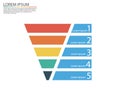 Business infographics with stages of a Sales Funnel