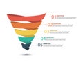 Business infographics with stages of a Sales Funnel