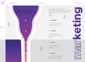 Business infographics stages of a Sales Funnel. AIDA marketing. Attention, interest, desire, action.