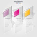 Business Infographics transparency design elements illustration Royalty Free Stock Photo