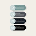 Business infographics vector template with steps. Minimal design illustration. Royalty Free Stock Photo