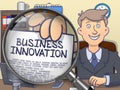 Business Innovation through Lens. Doodle Design.