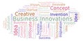 Business Innovations word cloud, made with text only.