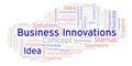 Business Innovations word cloud, made with text only.