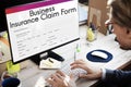 Business Insurance Claim Form Document Concept