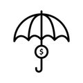 Business insurance Line Style vector icon which can easily modify or edit Royalty Free Stock Photo