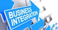 Business Integration - Inscription on Blue Cursor. 3D. Royalty Free Stock Photo