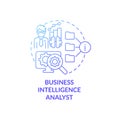 Business intelligence analyst blue gradient concept icon Royalty Free Stock Photo