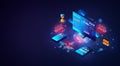 Business Intelligence and Business Analytics Concept - 3D Illustration