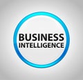 Business Intelligence Round Blue Push Button
