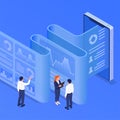 Business Intelligence Isometric Background