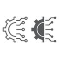 Business Intelligence line and glyph icon