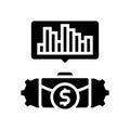 business intelligence process glyph icon vector illustration Royalty Free Stock Photo
