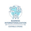 Business internationalization concept icon