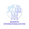 Business internationalization concept icon