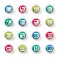 Business and Internet Icons over colored background Royalty Free Stock Photo