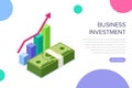 Business investment concept. Can use for web banner, infographics, hero images. Flat isometric vector illustration