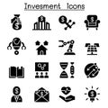 Business investment icon set