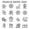 Business investment, Income ,earning icon set