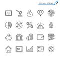 Business and investment outline icon set