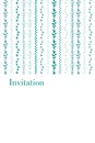 Business invitation. Hand-drawn leaf pattern