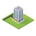 Business isometric building. Royalty Free Stock Photo